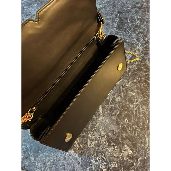 Giuseppe Zanotti Nola Notch Front Wallet Black/Gold $950 - Picture 4 of 5